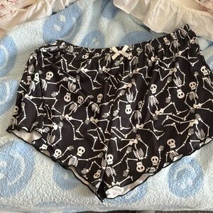 SHEIN Pj Skeleton Shorts Size XL